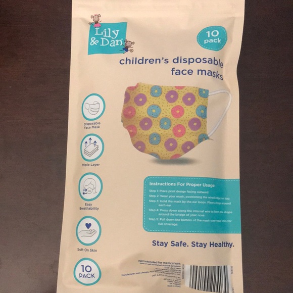Lily & Dan Other Childrens Disposable Face Masks Poshmark
